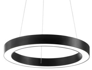Φωτιστικό Οροφής Oracle Round 222097 50×10,5/219,5cm LED 28W 3000K Black Ideal Lux