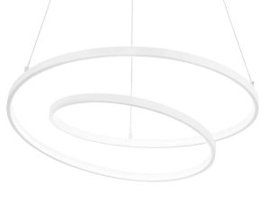 Φωτιστικό Οροφής Oz 253671 60×30/150cm LED 47W 3000K White Ideal Lux
